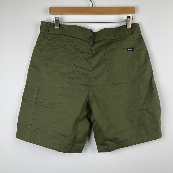 PrAna Men's Double Peak Shorts 34 Ripstop 8" Cargo Green Hiking Outdoors NEW - Picture 8 of 9
